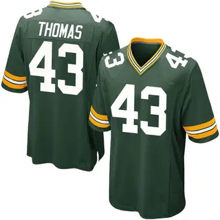 Green Bay Packers Youth Kiondre Thomas Game Team Color Jersey - Green