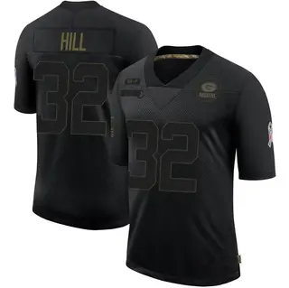 Green Bay Packers Youth Kylin Hill Limited 2020 Salute To Service Jersey - Black