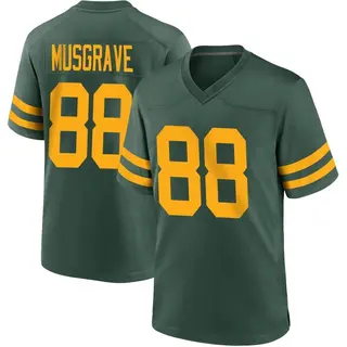 Green Bay Packers Youth Luke Musgrave Game Alternate Jersey - Green