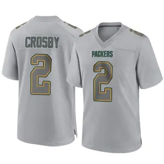 Green Bay Packers Youth Mason Crosby Game Atmosphere Fashion Jersey - Gray