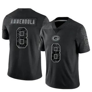 Green Bay Packers Youth Matt Ammendola Limited Reflective Jersey - Black