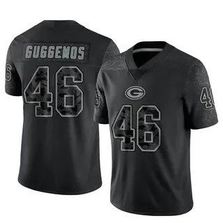 Green Bay Packers Youth Nick Guggemos Limited Reflective Jersey - Black