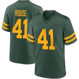 Green Bay Packers Youth Nydair Rouse Game Alternate Jersey - Green