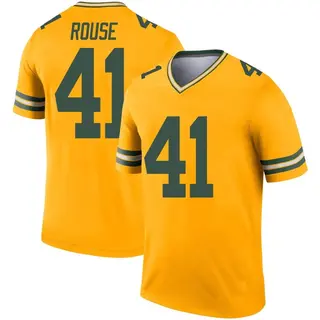 Green Bay Packers Youth Nydair Rouse Legend Inverted Jersey - Gold