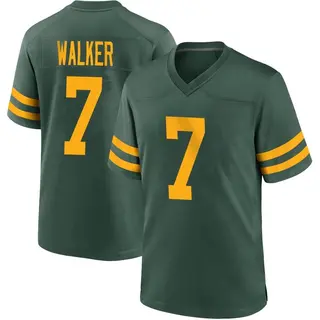 Green Bay Packers Youth Quay Walker Game Alternate Jersey - Green
