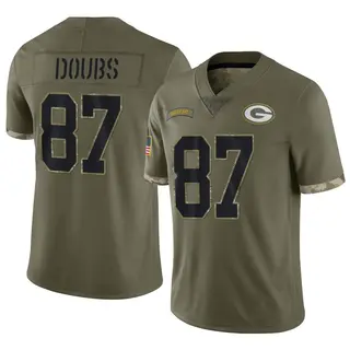 Green Bay Packers Youth Romeo Doubs Limited 2022 Salute To Service Jersey - Olive