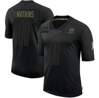 Green Bay Packers Youth Sammy Watkins Limited 2020 Salute To Service Jersey - Black
