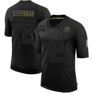 Green Bay Packers Youth Simon Stepaniak Limited 2020 Salute To Service Jersey - Black