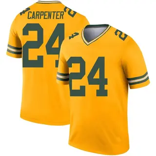 Green Bay Packers Youth Tariq Carpenter Legend Inverted Jersey - Gold