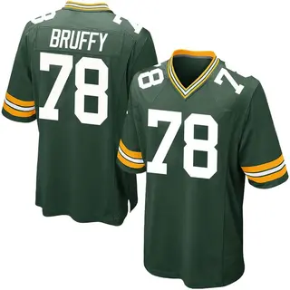Green Bay Packers Youth Travis Bruffy Game Team Color Jersey - Green