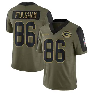 Green Bay Packers Youth Travis Fulgham Limited 2021 Salute To Service Jersey - Olive