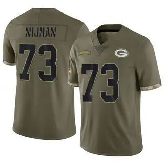 Green Bay Packers Youth Yosh Nijman Limited 2022 Salute To Service Jersey - Olive
