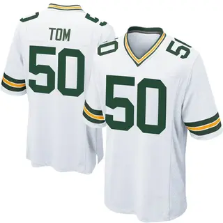 Green Bay Packers Youth Zach Tom Game Jersey - White